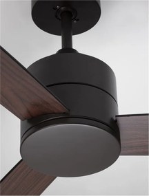 Ventilator de tavan cu telecomanda design modern AXEL negru/nuc