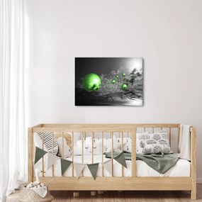 Tabloul bilelor verzi abstracte (70x50 cm)