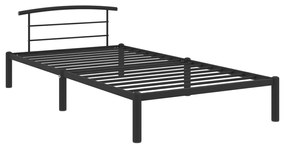 284656 vidaXL Cadru de pat, negru, 90 x 200 cm, metal