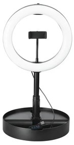 Lampă LED circulară dimabilă cu trepied LED/9,2W/5V d. 26,5 cm Hama + telecomandă