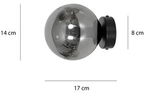 Aplică ROSSI 1xE14/10W/230V negru/gri