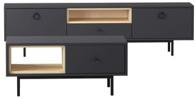 Mobilier living Norbie (antracit + Stejar zafir). 1088955