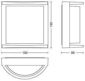 Aplică LED de exterior SAMONDRA LED/12W IP44 Philips 17391/93/P0