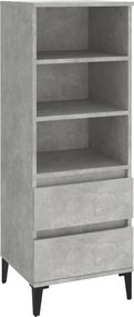 vidaXL Dulap înalt, gri beton, 40x36x110 cm, lemn compozit