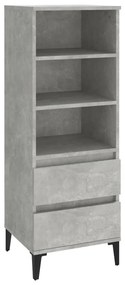 821248 vidaXL Dulap înalt, gri beton, 40x36x110 cm, lemn compozit