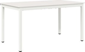 vidaXL Masă de dining Alb 140 x 80 x 75 cm Lemn de pin masiv