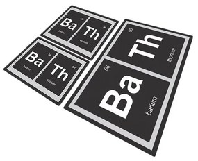 Covorașe de baie negre 3 buc. 60x100 cm Barium – Foutastic