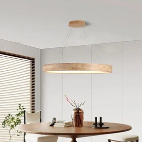 Brilagi - Lustră suspendată pe cablu FALCON WOOD LED/60W/230V 3000/4000/6000K 80 cm din lemn