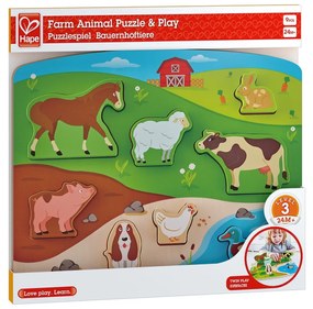 PUZZLE SI JOC- ANIMALE DE LA FERMA