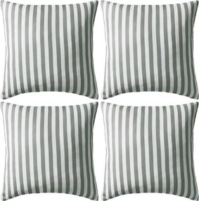vidaXL Perne de exterior, 4 buc, imprimeu dungi, 45x45 cm, gri