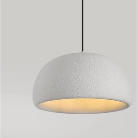 Lustra suspendata cu textura granulata Davo 50cm, gri piatra