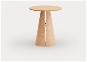 Masă de dining în culoare naturală rotundă cu aspect de lemn de stejar ø 65 cm Cep – Teulat