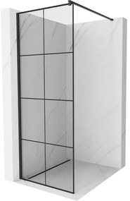 Mexen Kioto perete de duș Walk-in 90 x 200 cm, model negru 8 mm, negru - 800-090-101-70-77
