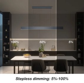 Lustră LED dimabilă pe cablu Brilagi SLIMLINE LED/40W/230V 3000-6000K antracit + telecomandă