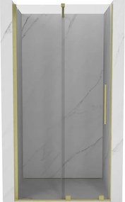 Mexen Velar uși de duș glisante 110 cm, transparente, aurite periat - 871-110-000-01-55
