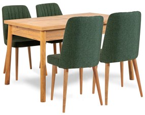 Set masă scaune Costareka (pentru  persoane) (Pin atlantic + Verde). 1106423