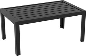 Outsunny Masă de Centru de Grădină Dreptunghiulară cu Cadru din Oțel Galvanizat pentru Curte Terasă 101,5x61x46 cm Negru | Aosom Romania