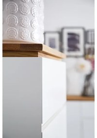 Comodă ARVI albă/stejar