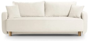 Canapea crem extensibilă, cu spațiu de depozitare 231 cm Elen – Micadoni