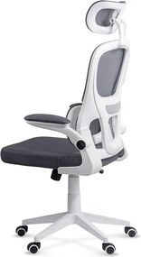 Scaun ergonomic OFF 432 gri, suport lombar și brațe rabatabile