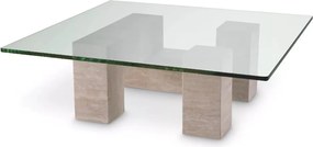 Masuta design LUX din travertin Ikal 100x100cm