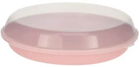 Castron de servit EH din plastic cu capac 35,5 x8,5 cm, roz