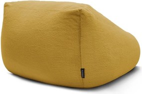 Fotoliu bean bag galben cu tapițerie din blană artificială Lilibet – Bobochic Paris