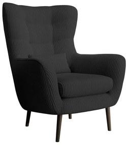 Fotoliu cu suport picioare Veneza VZ2  (negru + negru). 1099394