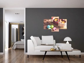 Tablou cu cafea și macarooni (90x60 cm)