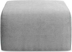 Taburet gri cu tapițerie din chenille Lani – Makamii