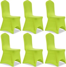 vidaXL Husă de scaun elastică, 6 buc., verde