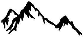 Decorațiune de perete 37x70 cm metal munți