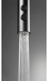 Baterie de chiuvetă cu cap de duș detașabil Deante BQO_N72M OLFATO negru