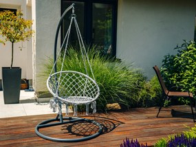 Scaun suspendat KOLUMBIA gri cu perna