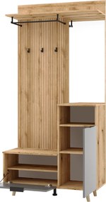 Set pentru hol, stejar evoke/grafit, NODRI