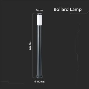 Lampă de exterior 1xE27/60W/230V IP44 110cm antracit