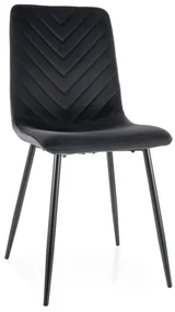 Scaun de masa DAREN VELVET neagra