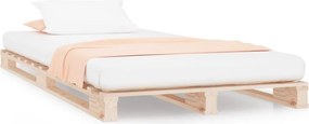 vidaXL Pat din paleți Single Small, 75x190 cm, lemn masiv de pin