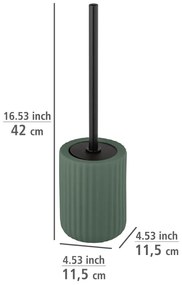 Perie de toaletă cu suport din ceramică Wenko Belluno, verde