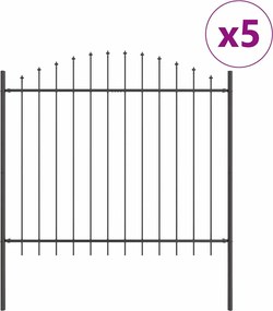vidaXL Gard de Grădină 5 pcs Gri 170 x 165 cm