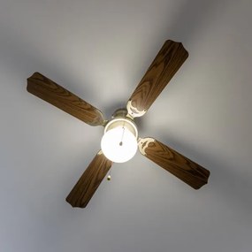 Ventilator de tavan ZEVENTI NAVAGIO 1xE27/60W/230V maro