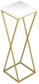 Suport pentru flori LOFT 70x24 cm auriu/alb