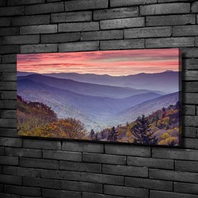 Tablou pe pânză canvas Munte apus de soare