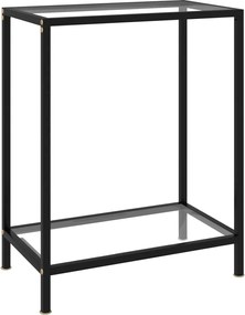 vidaXL Masă consolă, transparent, 60 x 35 x 75 cm, sticlă securizată