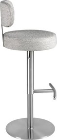 Scaun de bar pivotant cu inaltime reglabila Stool gri deschis