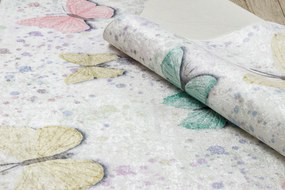 BAMBINO 1610 covor lavabil Fluturi pentru copii anti-alunecare - cremă - SECUNDAR-COTATI PRODUSUL