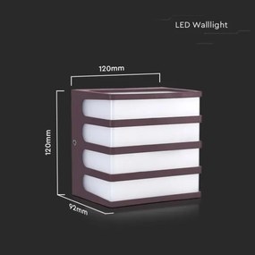 Aplică LED de exterior LED/8W/230V IP65 4000K maro