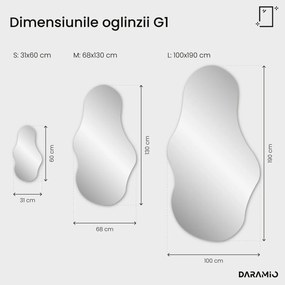 Oglindă atipică cu iluminare LED G1