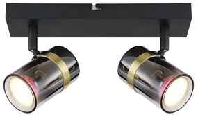 Aplica de perete / tavan 2L design industrial Trabby negru