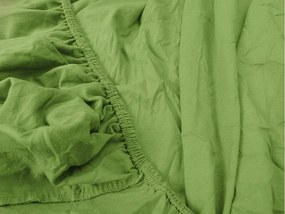 Cearsaf Jersey cu lycra verde 90 x 200 cm